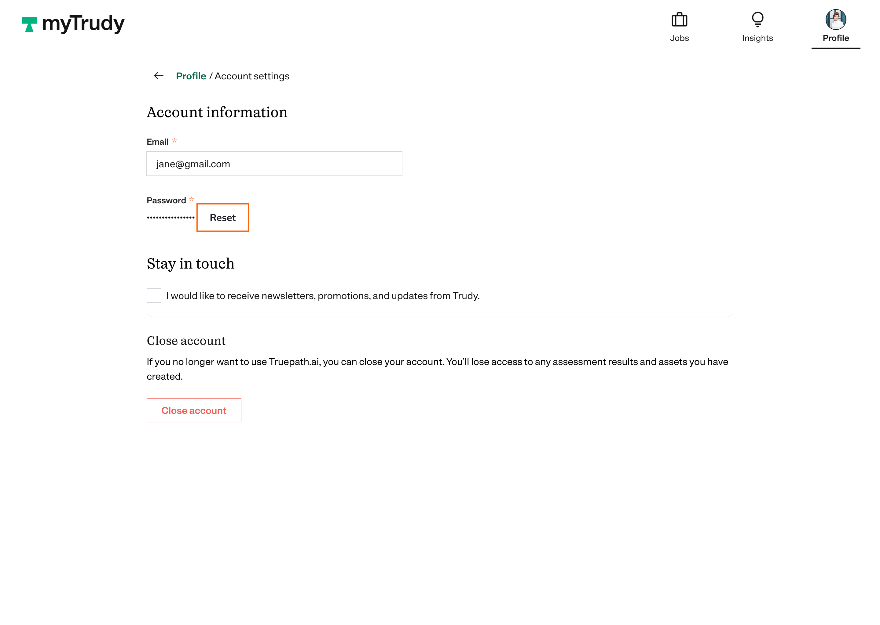 update password 2