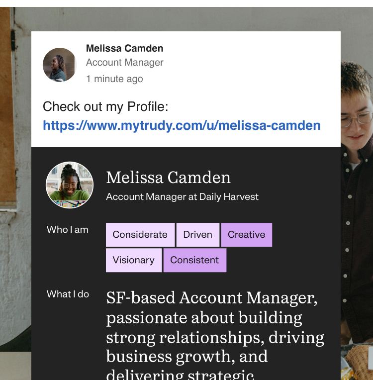 mobile share profile