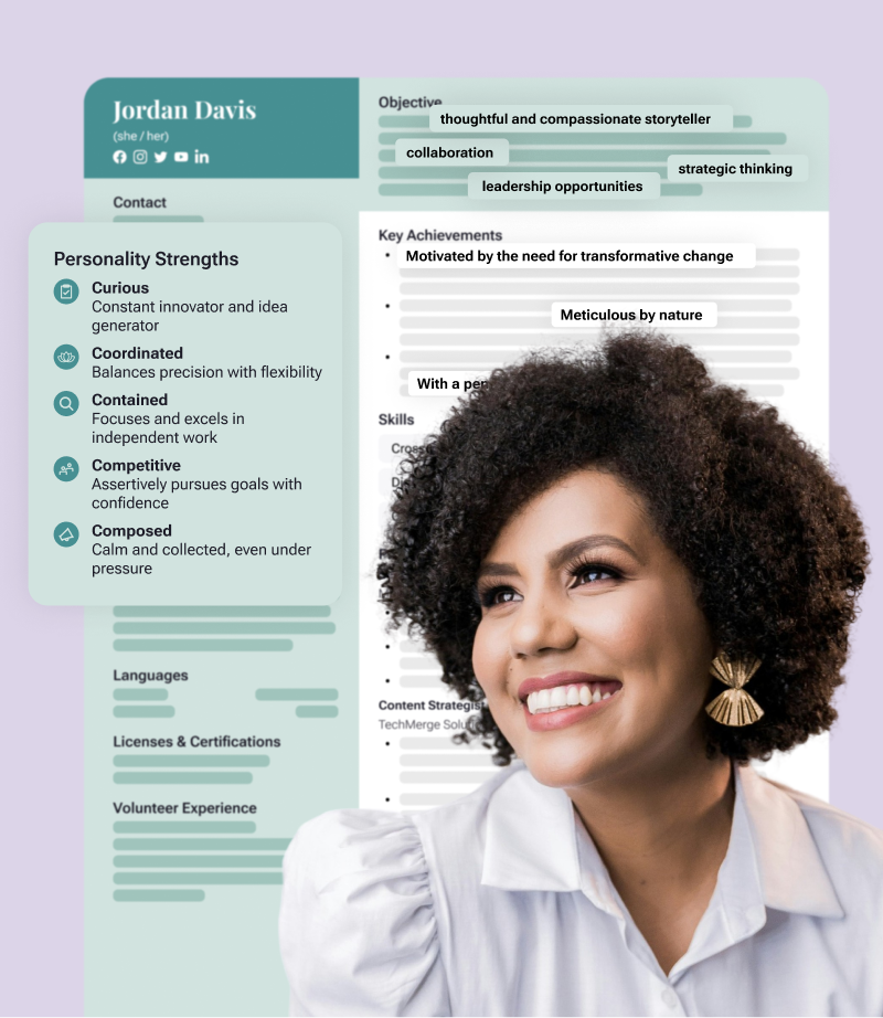 woman's
        resume